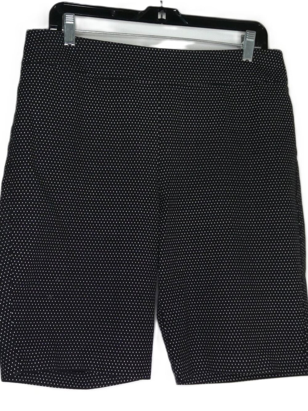 So Slimming by Chico's Bermuda Shorts Black & White Microdot Coastal Sz 2 Short